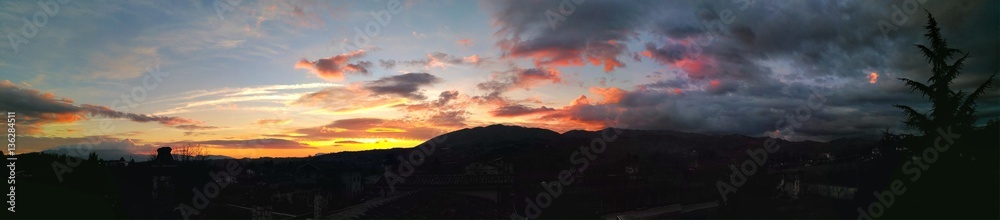 Fototapeta premium Monti Prenestini al tramonto - Roma - Lazio - Italia