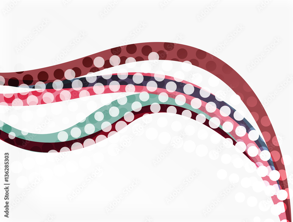 Vector dotted curve waves