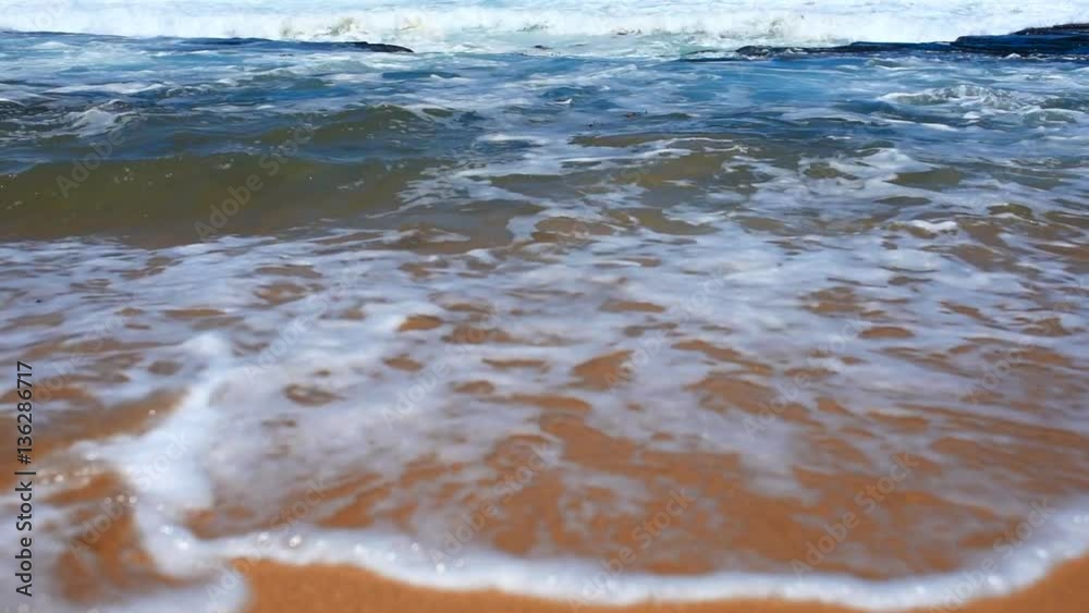 Australian beach landscape. Summertime beach holiday seascape background Australian beach landscape. Summertime beach holiday seascape background