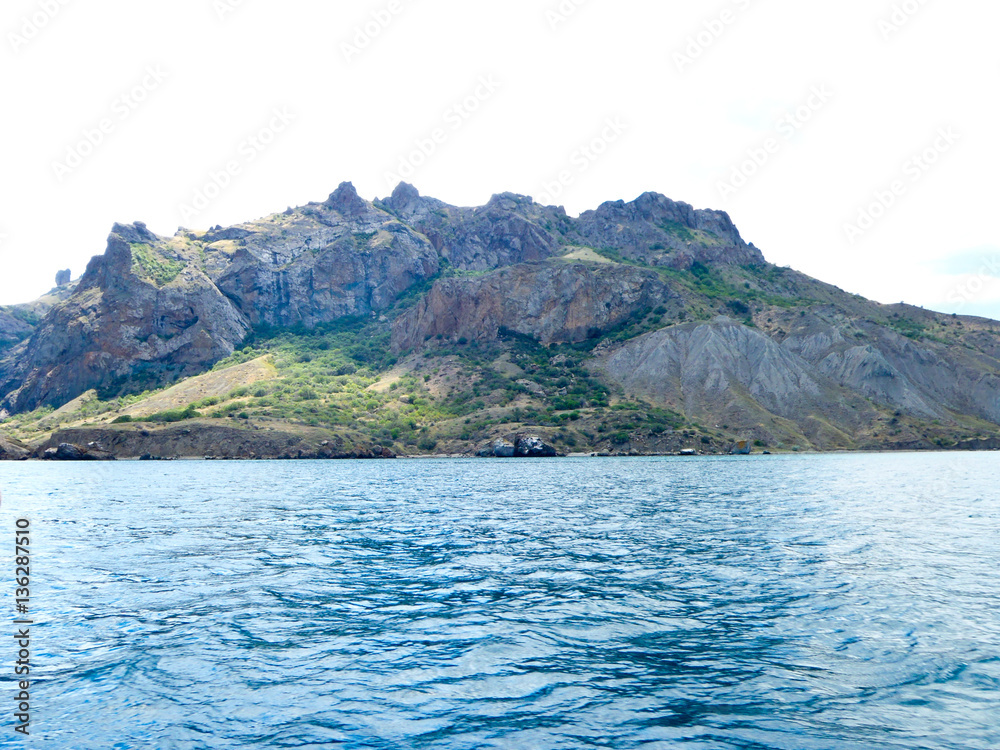 Crimean landscape of extinct Karadag volcano