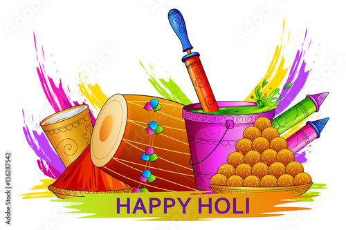 India Festival of Color Happy Holi background