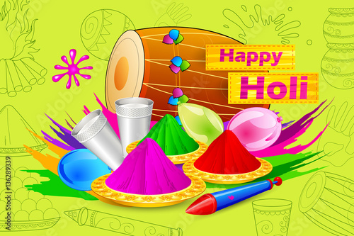 India Festival of Color Happy Holi background