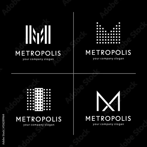 Vector logo design Metropolis