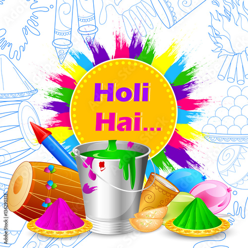India Festival of Color Happy Holi background