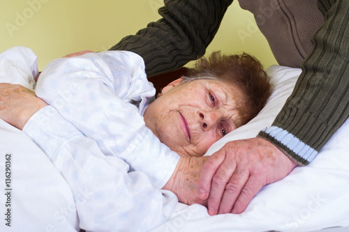 Invalid elderly woman
