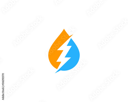 Water Power Energy Logo Design Element