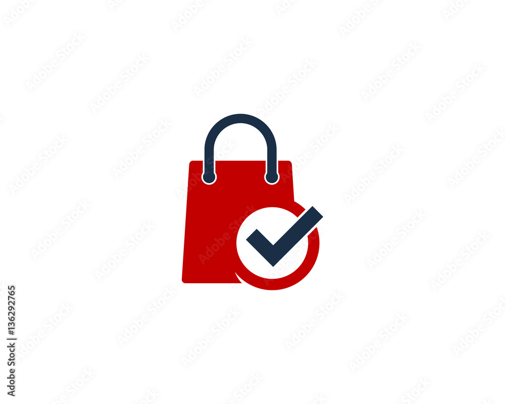 Shop Check And Shopping Logo Design Element Shop Check And Shopping Logo Design Element