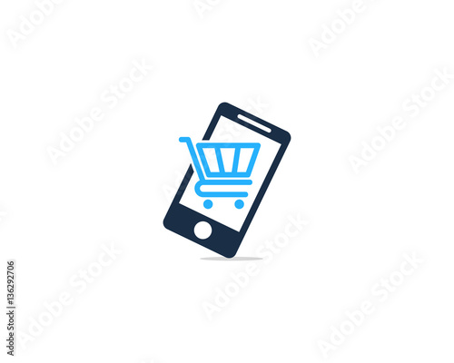Mobile App Shop And Shopping Logo Design Element