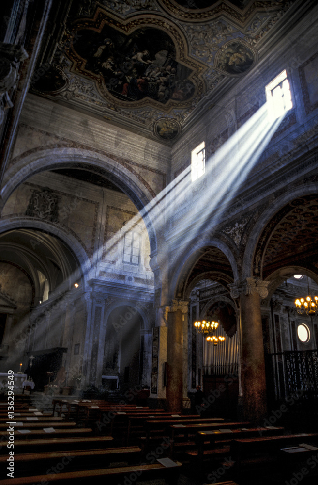 Cathedral at Easter, sun-rays, Italy, Aplulia, Ostuni