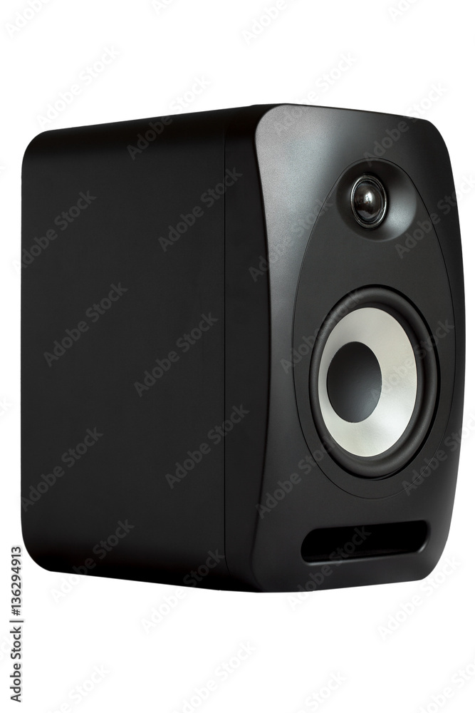 Obraz premium Active studio monitors, audio a column.