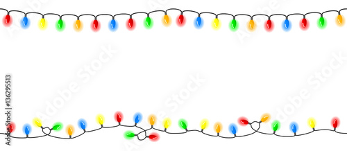 nahtlose Lichterkette mit Textfreiraum 