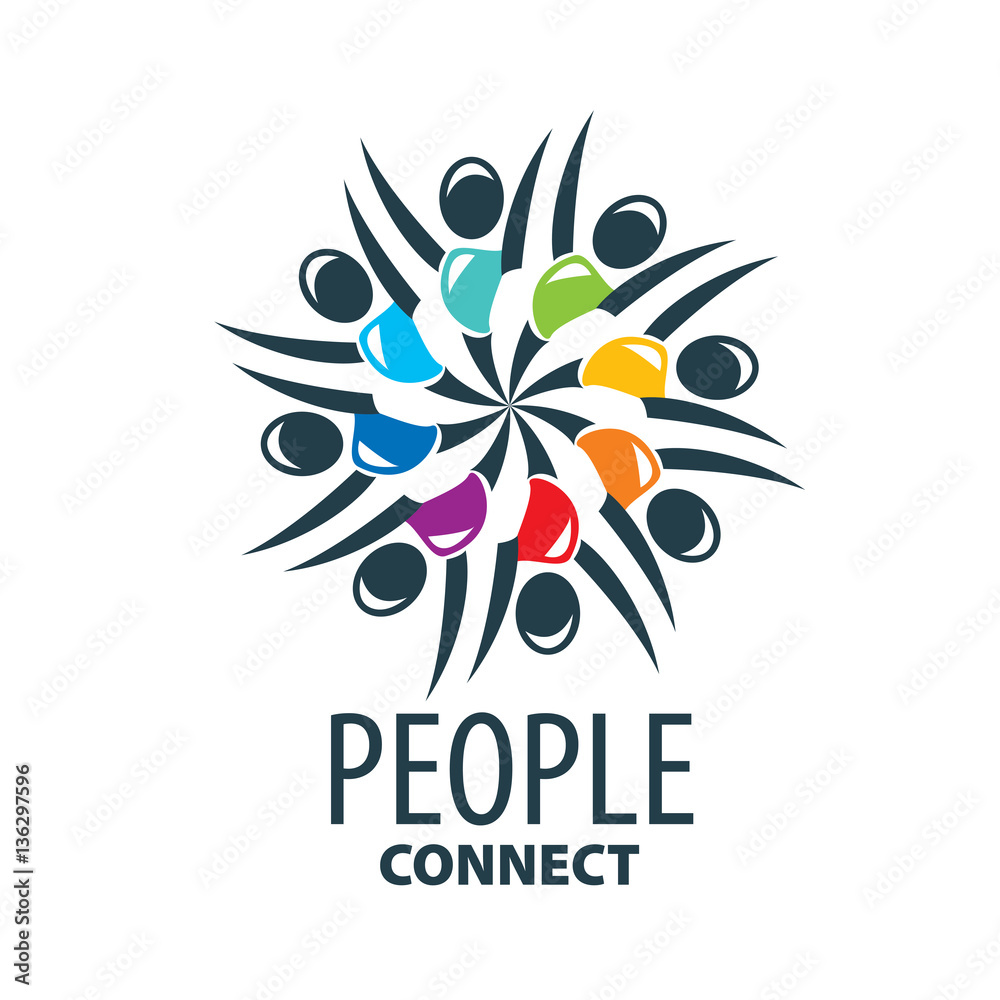 Obraz premium vector logo people