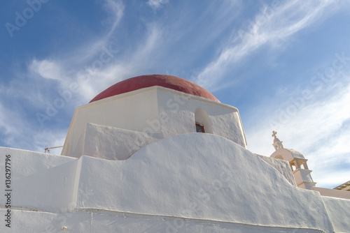 Greek orthodox church in Mykonos, Cyclades, Greece. Traditional