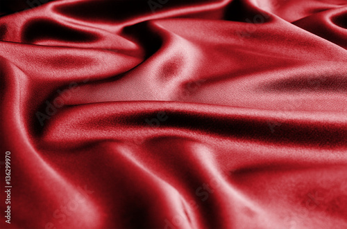 red satin or silk fabric as background