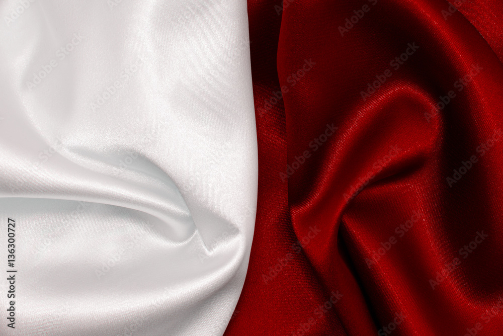white and red satin fabric for background