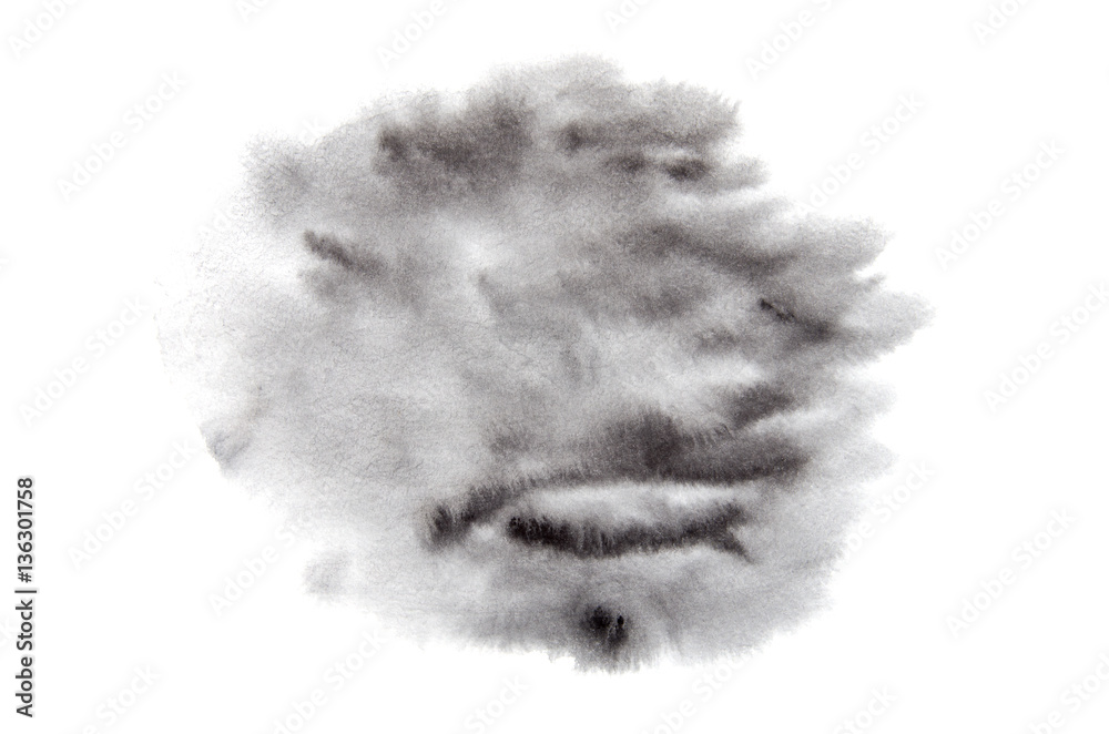 Black abstract background in watercolor Black abstract background in watercolor