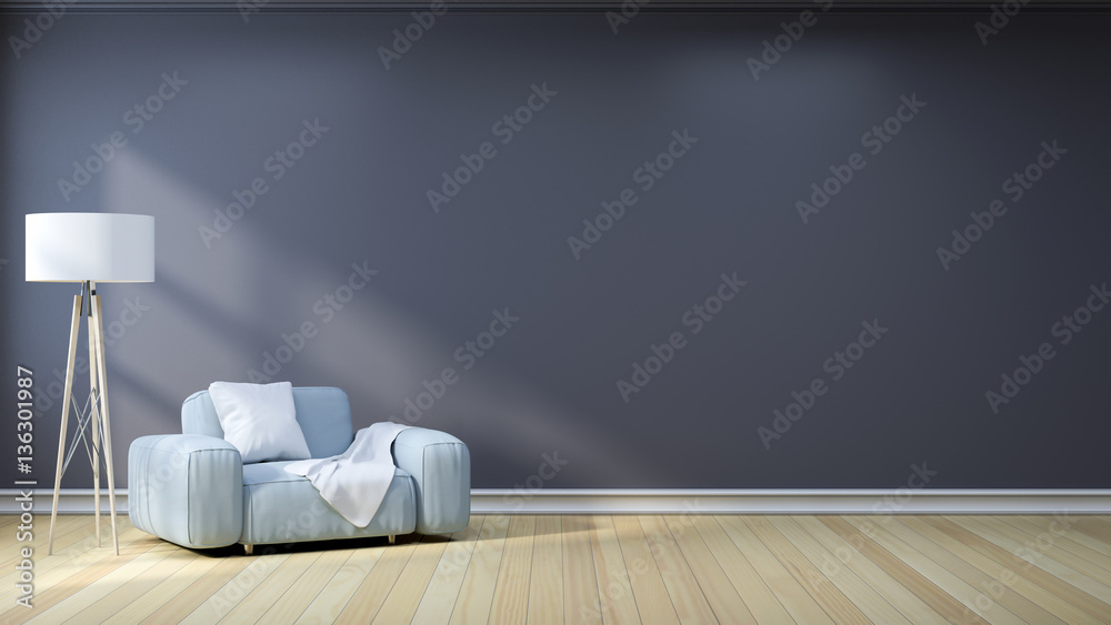 Minimalist Interior Design Light Gray, Dark Hardwood Floors With Light Gray Walls