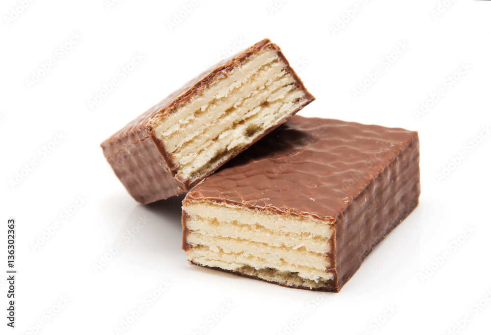 chocolate waffles isolate on white chocolate waffles isolate on white