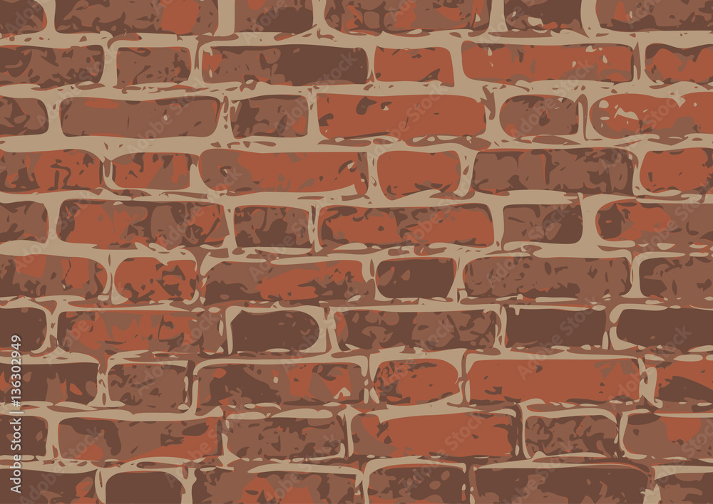 Fototapeta premium vector brick wall texture illustration, brickwall pattern