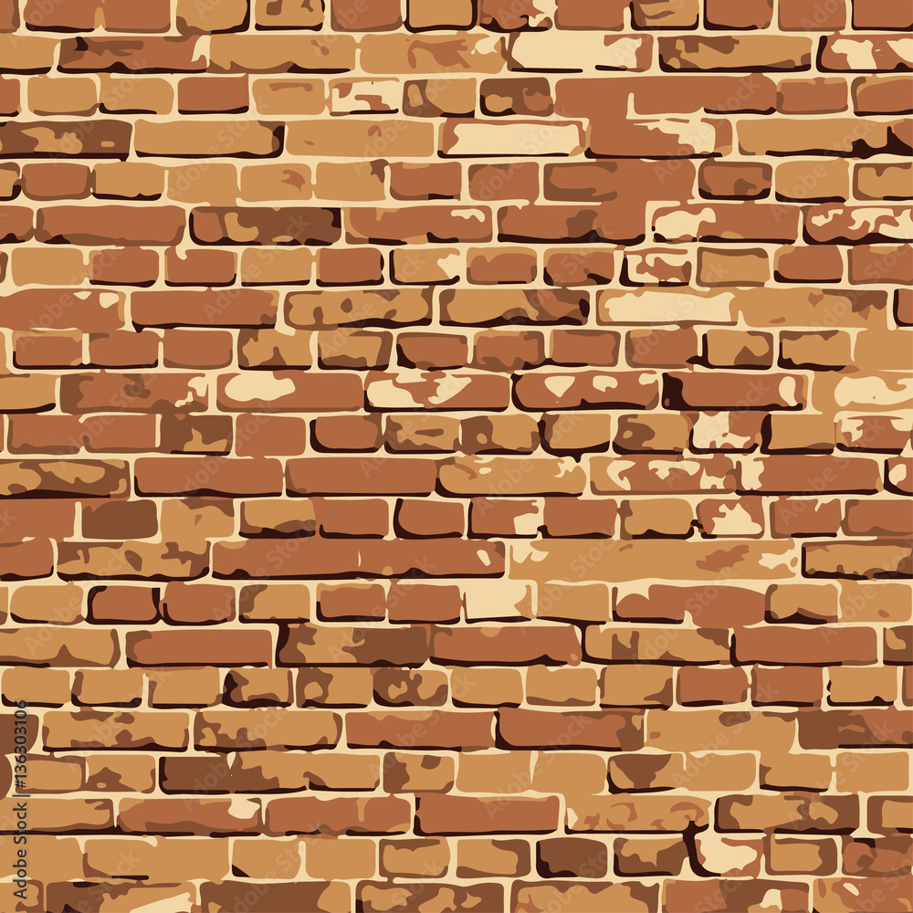 Fototapeta premium vector brick wall texture illustration, brickwall pattern