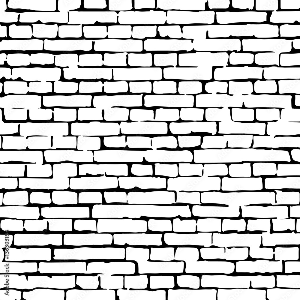 Naklejka premium vector brick wall texture illustration, brickwall pattern