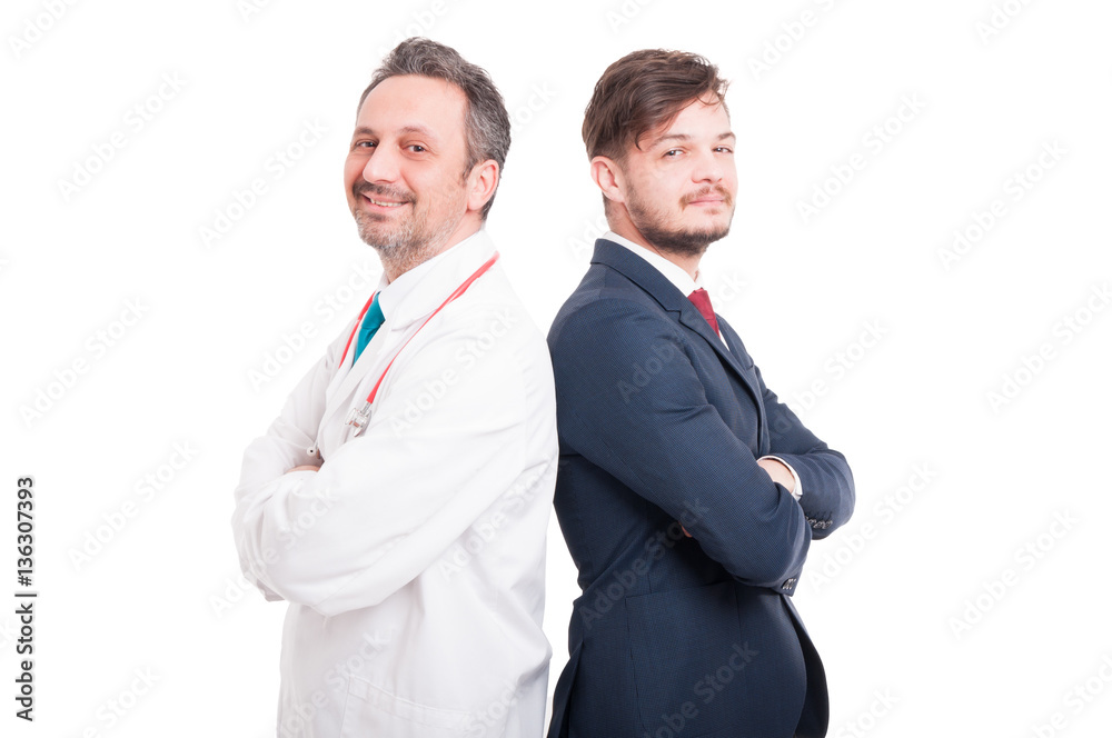 Confident and successful doctor and lawyer Confident and successful doctor and lawyer