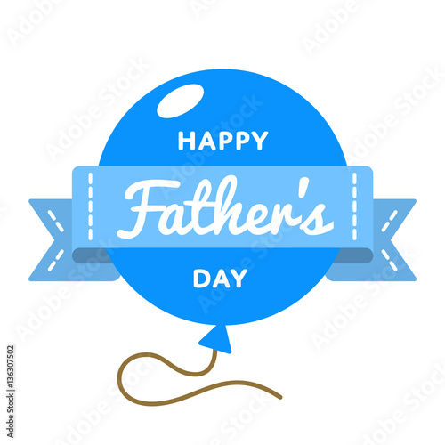 Happy Fathers day emblem isolated vector illustration on white background. 18 june world family holiday event label, greeting card decoration graphic element
