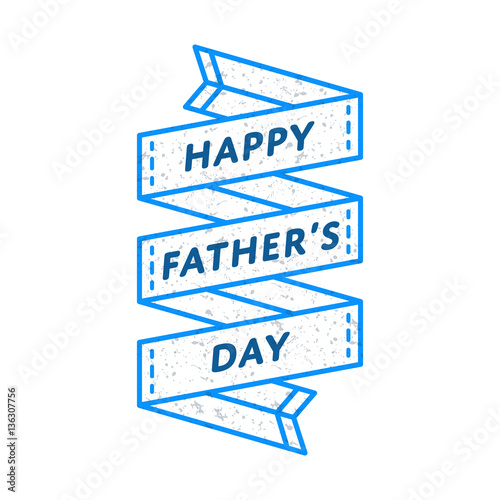 Happy Fathers day emblem isolated vector illustration on white background. 18 june world family holiday event label, greeting card decoration graphic element