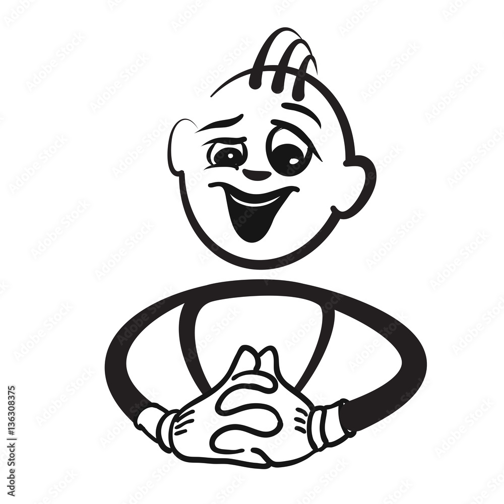 Strichm nnchen Serie Emotionen Schadenfreude Verliebt Stock Vector