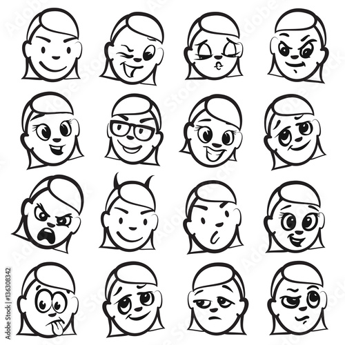 Strichmännchen Serie Emotionen -