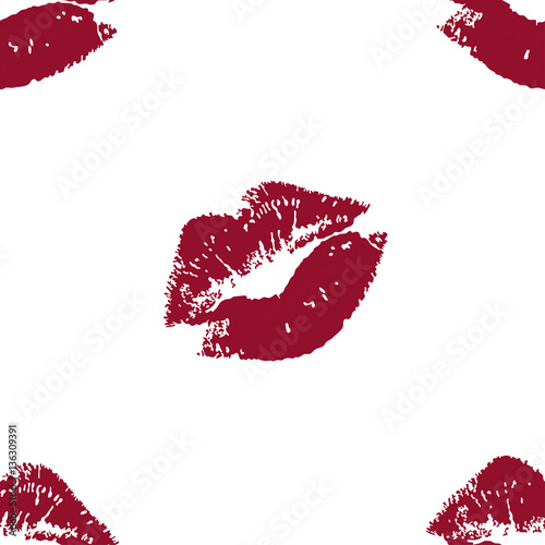 Pattern with colorful lips.Seamless vector valentines print.Textile texture for valentine's day  