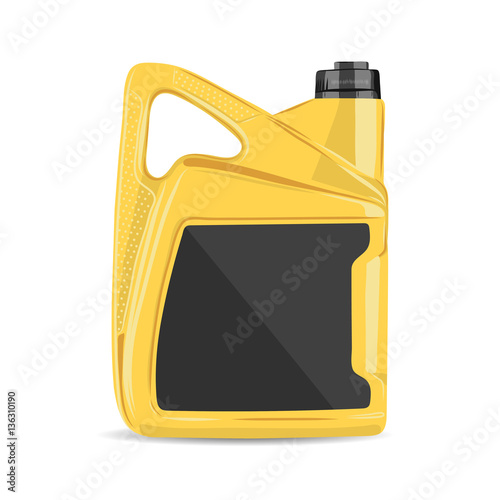 vector illustration of realistic motor oil canister