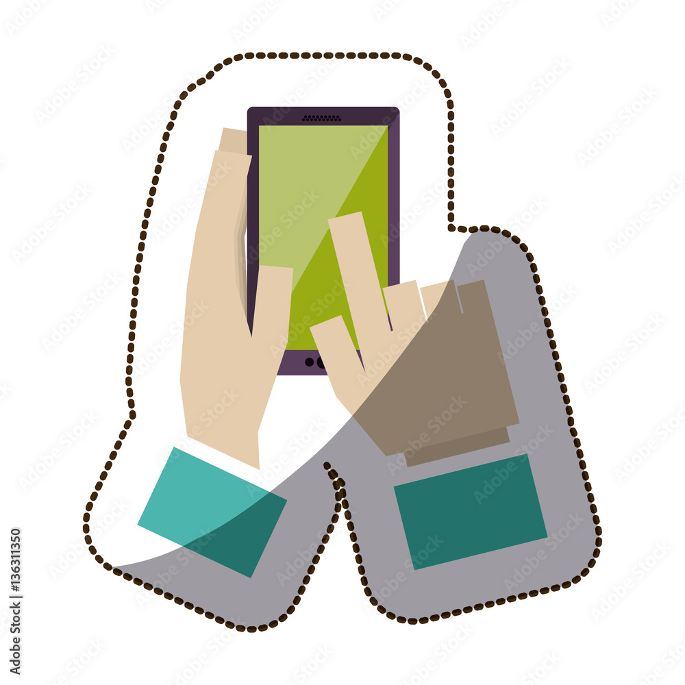 Touch screen technology icon vector illustration graphic design