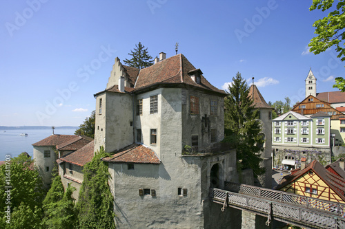 Die Burg  altes Schloss in Meersburg  Baden-Wuerttemberg  Deutschland  Europa