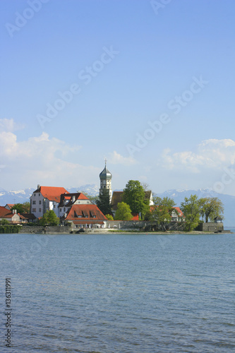 Blick auf Wasserburg am Bodensee, Baden-Wuerttemberg, Deutschland, Europa