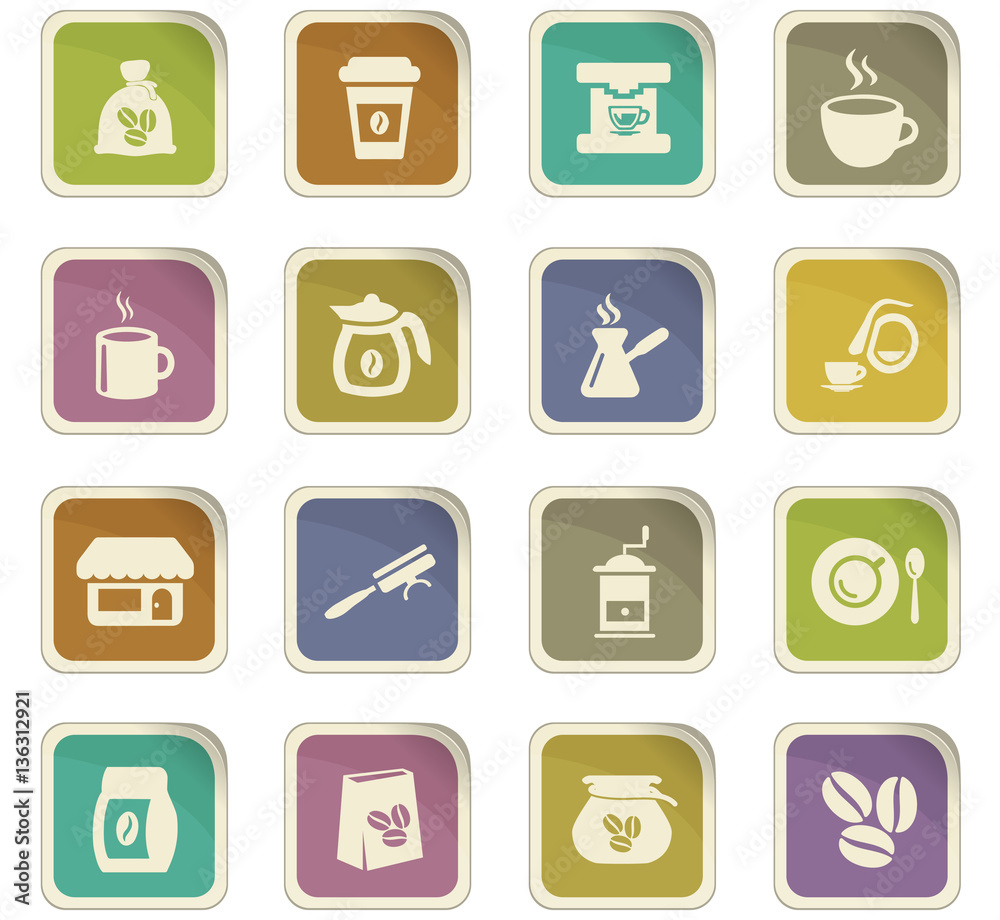 Coffee icons set Coffee icons set