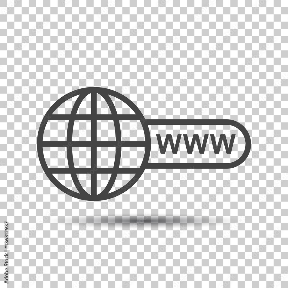 Go to web icon. Internet flat vector illustration for website on isolated background. - obrazy, fototapety, plakaty 