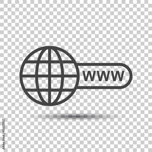 Go to web icon. Internet flat vector illustration for website on isolated background.