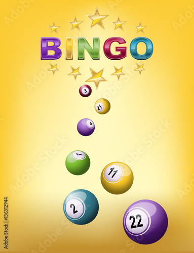 Bingo balls falling