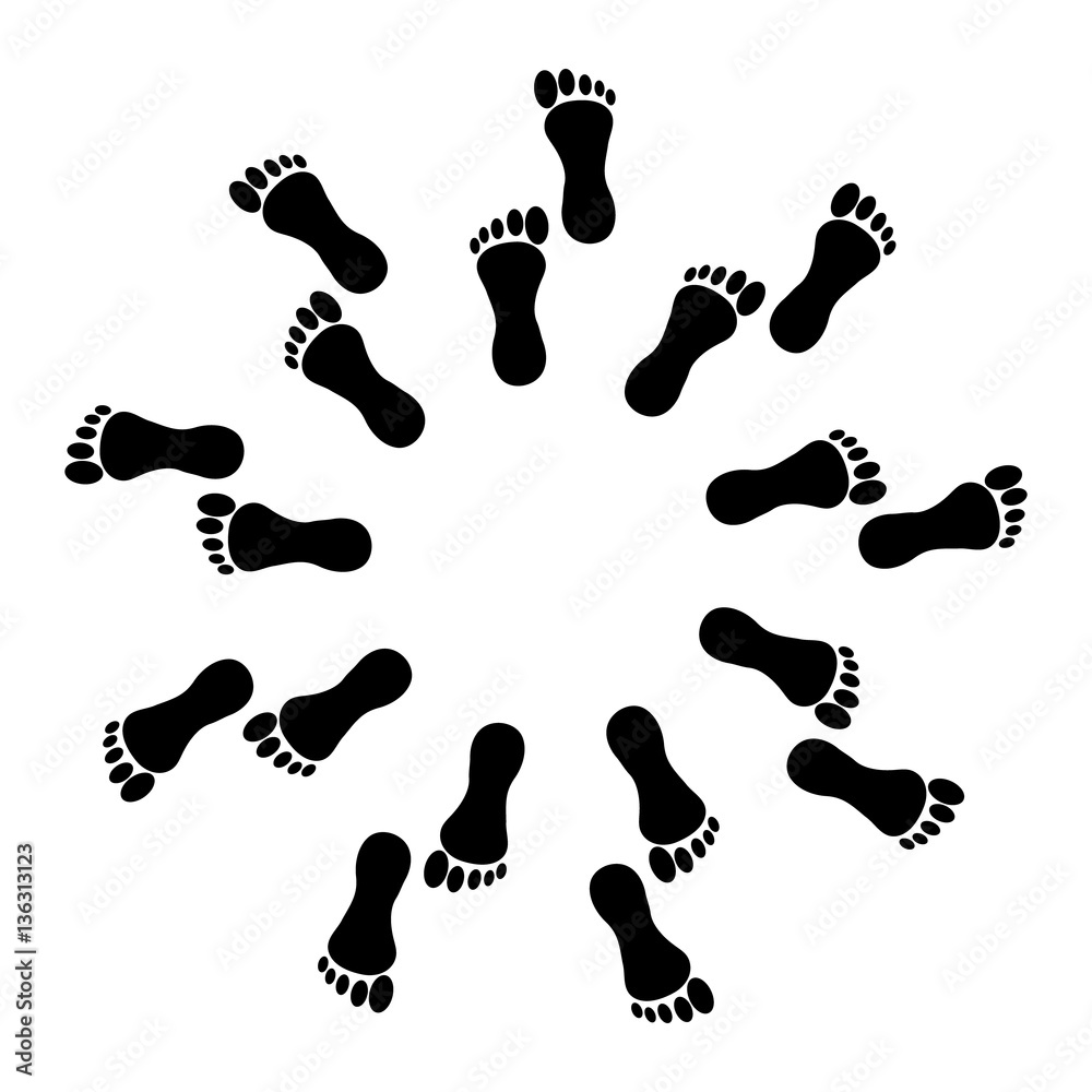 Foot on white background