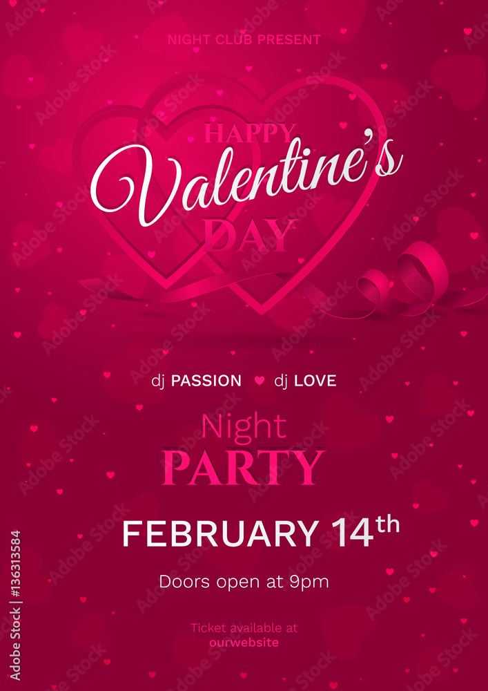 Vector template for poster of night party for 