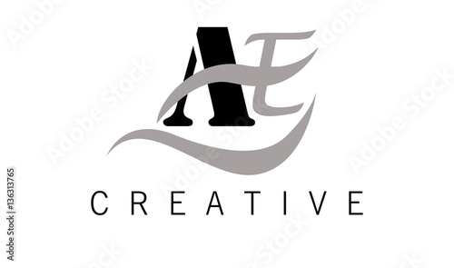  A E Letter Logo Design. Creative AE Letters Icon