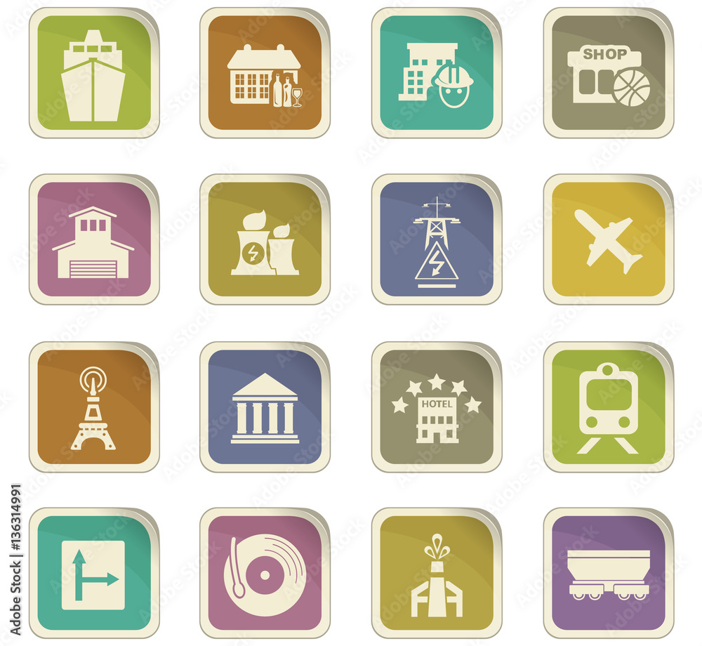 Infrastucture of the city icons set Infrastucture of the city icons set
