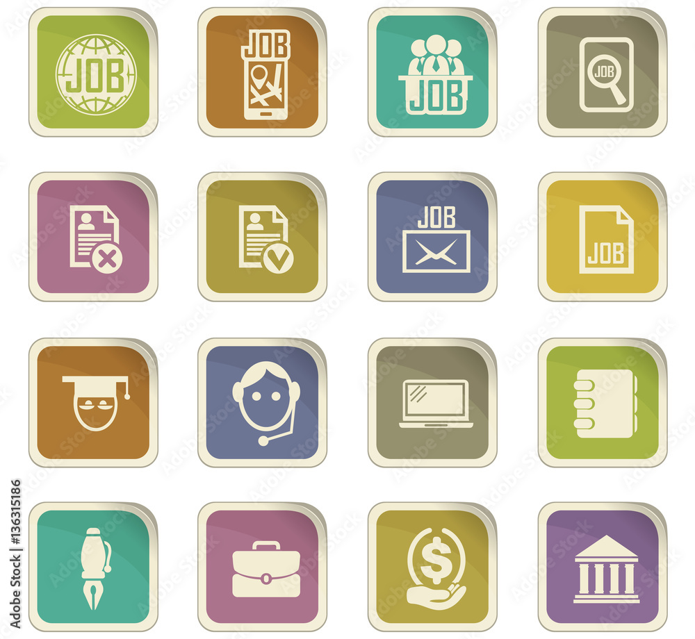 Job icons set