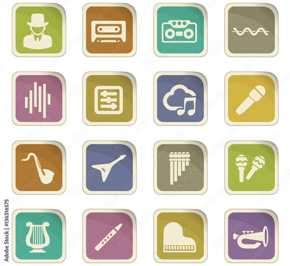 Music icons set Music icons set