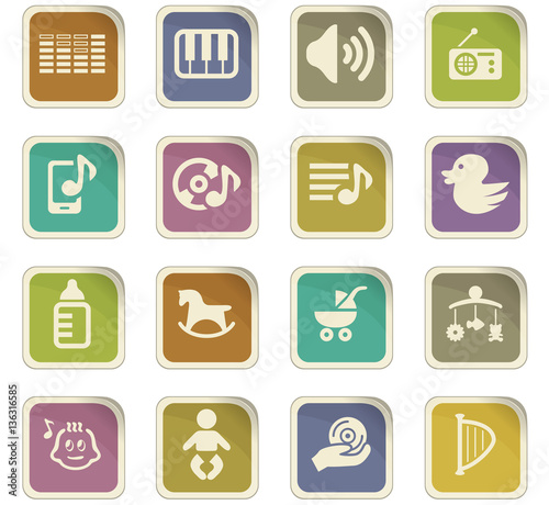 Music icons set