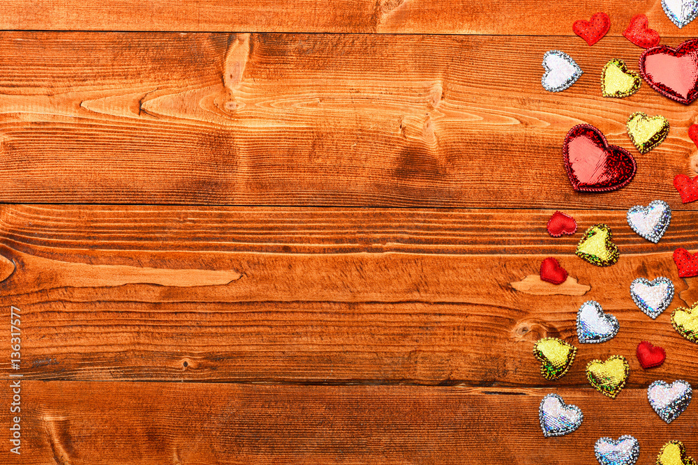 colorful little valentine hearts background