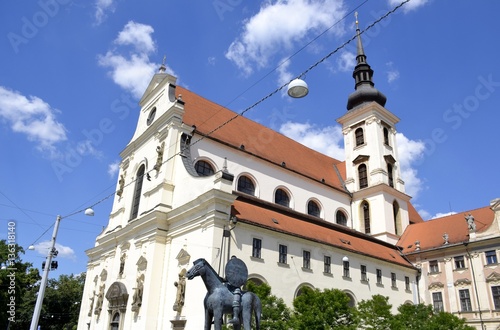 Architecture from Brno and cloudy sky