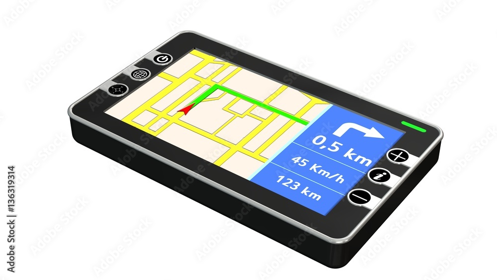 GPS Navigation device isolated on white GPS Navigation device isolated on white
