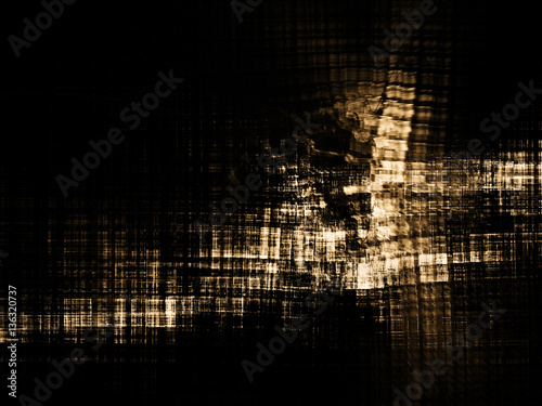 Abstract background element. Chaotic distortion of regular grid pattern. Technology glitch concept.
